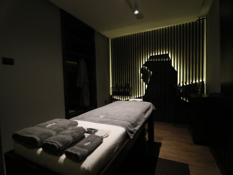 A treatment room prepared and ready for a guest